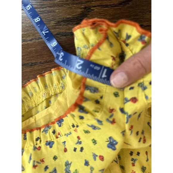 Urban Outfitters Women’s floral sleeveless romper size Medium yellow N08… - Picture 6 of 9